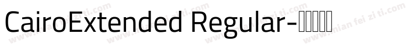 CairoExtended Regular字体转换
